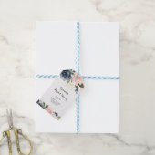 冬のエレガントフローラ書道ブライダルシャワー ギフトタグ (より糸付き)