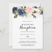 冬のエレガントフローラ結婚披露宴 招待状 (正面)