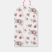 冬のエレガントフローラ赤ちゃんシャワーありがとう ギフトタグ (裏面)