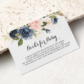 冬のエレガントフローラ赤ちゃんシャワー予約リクエスト エンクロージャーカード