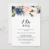 冬のエレガントフローラI do BBQ婚約パーティ 招待状 (正面)