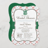 冬のエレガントブライダルシャワー 招待状 (正面/裏面)