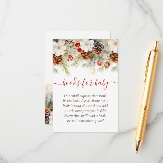 冬のエレガントベビー本 エンクロージャーカード (正面/裏面インサイチュ)