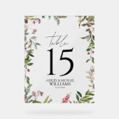 冬のエレガントワイルドフラワーベリー披露宴 アクリルサイン (正面)