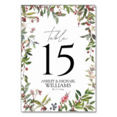 冬のエレガントワイルドフラワーベリー披露宴 テーブルナンバー (正面)