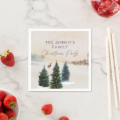 冬のエレガントワンダーランドクリスマスパーティー スタンダードカクテルナプキン (インサイチュ)