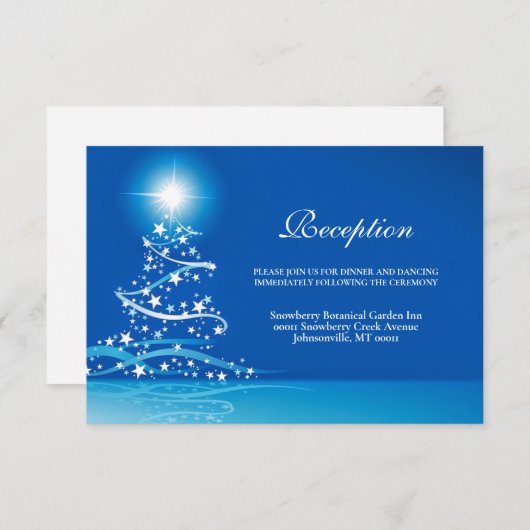 冬のエレガントワンダーランドスパークル結婚ズ エンクロージャーカード (正面/裏面)