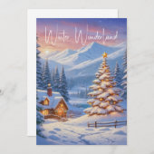 冬のエレガントワンダーランドフェスティバルクリスマス シーズンカード (正面/裏面)