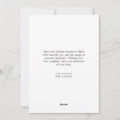 冬のエレガントワンダーランドフェスティバルクリスマス シーズンカード (裏面)