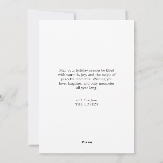 冬のエレガントワンダーランドフェスティバルクリスマス シーズンカード (裏面)