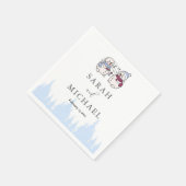 冬のエレガントワンダーランド雪 スタンダードカクテルナプキン (角)