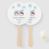 冬のエレガントワンダーランド雪 ハンドファン (正面&裏面)