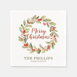 冬のエレガント休日のクリスマスパーティー スタンダードカクテルナプキン