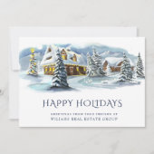 冬のエレガント土地のクリスマスのあいさ企業のせ シーズンカード (正面)