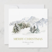 冬のエレガント山のクリスマス シーズンカード (正面)