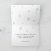 冬のエレガント山のクリスマス シーズンカード (内部)