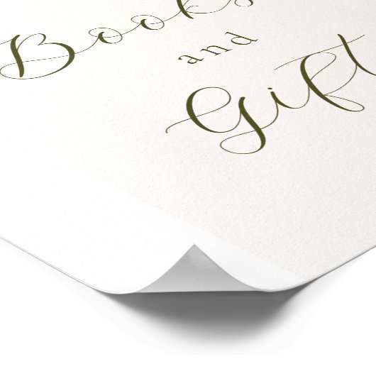 冬のエレガント常緑のアーチの本とギフトのサイン ポスター (角)