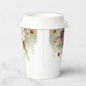 冬のエレガント常緑水色ベビーシャワーPa 紙コップ (右)