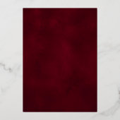 冬のエレガント果実パインコーンクリスマス結婚ズ 箔招待状 (裏面)