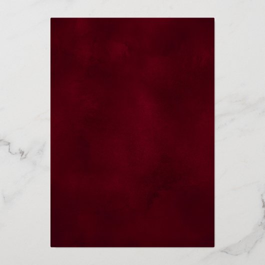 冬のエレガント果実パインコーンクリスマス結婚ズ 箔招待状 (裏面)