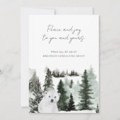 冬のエレガント森の平和と喜びのビジネス シーズンカード (裏面)