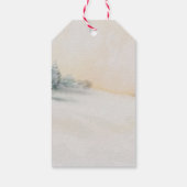 冬のエレガント森の赤ちゃんシャワー ギフトタグ (裏面)