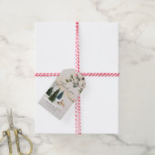 冬のエレガント森の赤ちゃんシャワー ギフトタグ (より糸付き)