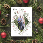 冬のエレガント水の色の緑の白い写真 シーズンカード