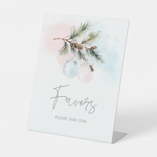 冬のエレガント男女の支持を明らかにする 台座サイン (正面)