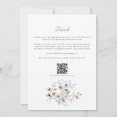 冬のエレガント紅葉の台本結婚 招待状 (裏面)