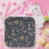 冬のエレガント紙プレートとピネコン ペーパープレート (パーティー)