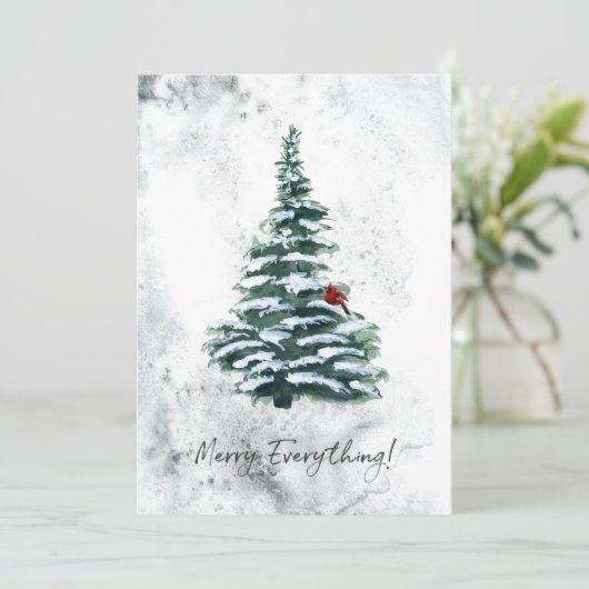 冬のエレガント素朴ウッドランドのクリスマス写真 シーズンカード (スタンド正面)