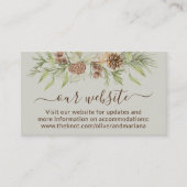 冬のエレガント結婚式のウェブサイトQRコード エンクロージャーカード (正面)