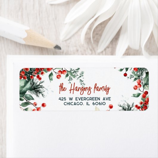 冬のエレガント緑のクリスマス ラベル (インサイチュ)