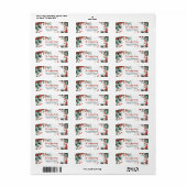 冬のエレガント緑のクリスマス ラベル (フルシート)