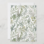 冬のエレガント緑のリースフォトホリデーカード シーズンカード (裏面)