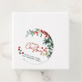 冬のエレガント緑の陽気なクリスマス フェイバータグ (インサイチュ)