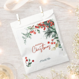 冬のエレガント緑の陽気なクリスマス フェイバーバッグ