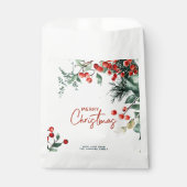 冬のエレガント緑の陽気なクリスマス フェイバーバッグ (正面)