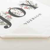 冬のエレガント緑のJOYクリスマスホリデー シェルパブランケット (3/4)