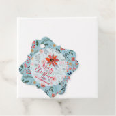 冬のエレガント花ホリデークリスマスファンシー フェイバータグ (インサイチュ)