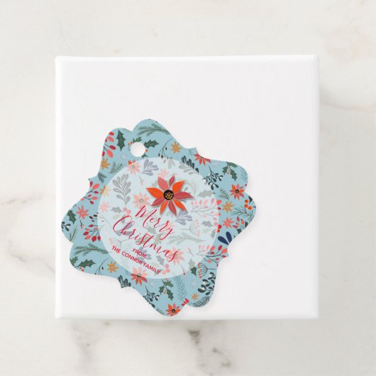 冬のエレガント花ホリデークリスマスファンシー フェイバータグ (インサイチュ)