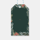 冬のエレガント葉からのクリスマスギフトタグ ギフトタグ (裏面)