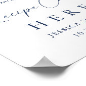 冬のエレガント葉のレシピカード ポスター (角)