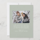 冬のエレガント葉Sage Green 2の写真 シーズンカード (裏面)