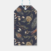 冬のエレガント贈り物ラベル- "Merry Christmas" ギフトタグ (裏面)