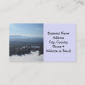 冬のエレガント雪のシーン 名刺 (裏面)