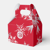 冬のエレガント雪 |背景(赤) フェイバーボックス (裏面サイド)