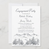冬のエンゲージメントパーティー 山の国 結婚式 招待状 (正面)