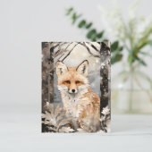 冬のオオカミ愛好家 ポストカード (スタンド正面)